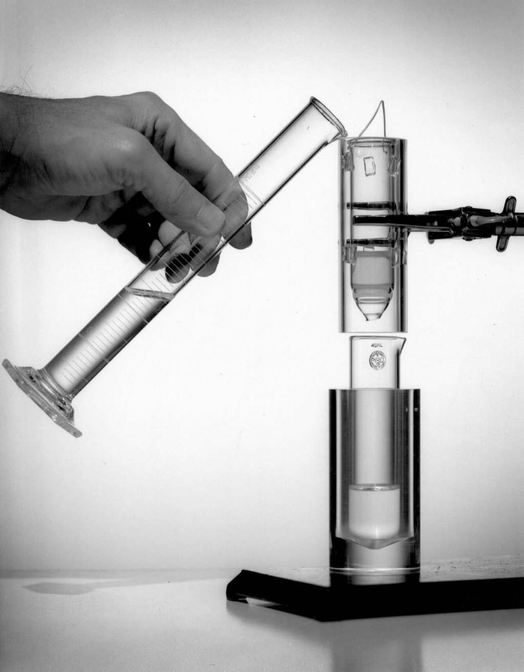 The first technetium-99m generator, built at Brookhaven National Laboratory around 1958, shown without shielding
