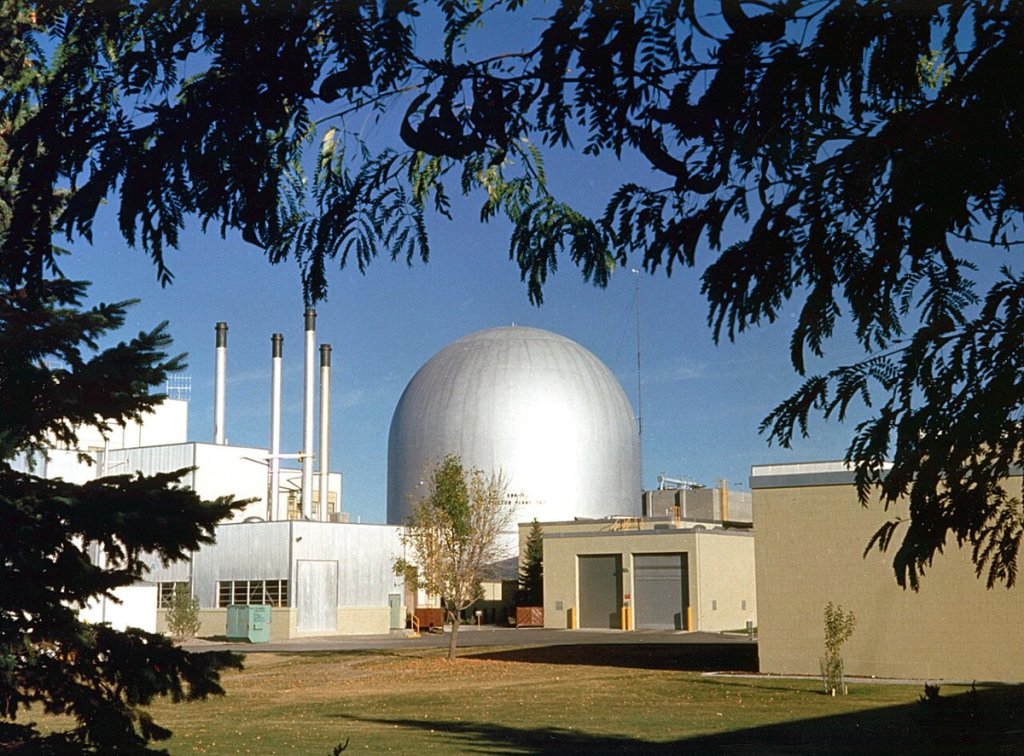 The domed containment building of Experimental Breeder Reactor II in Idaho