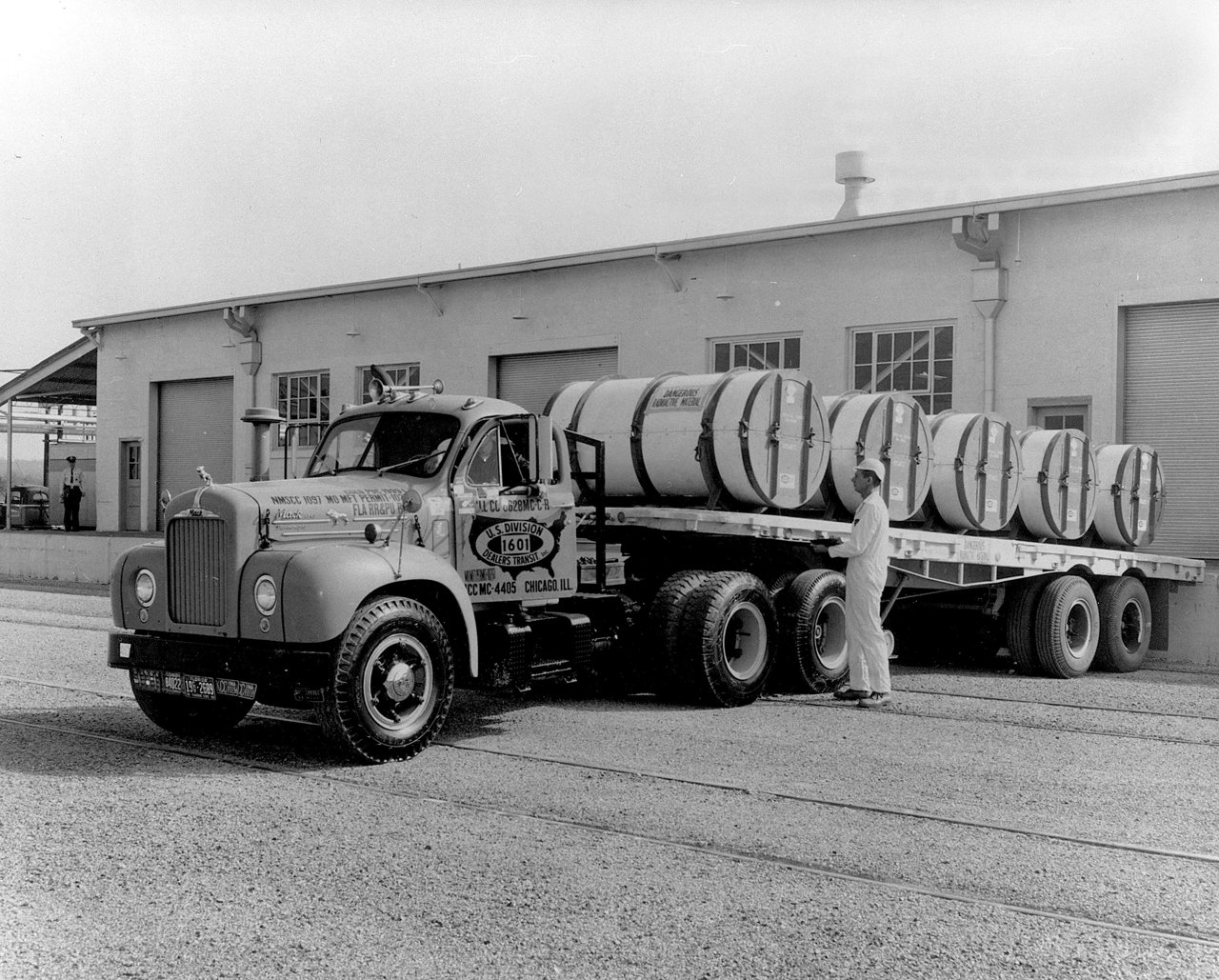 UF₆ cylinders, about twelve tons of uranium hexafluoride
